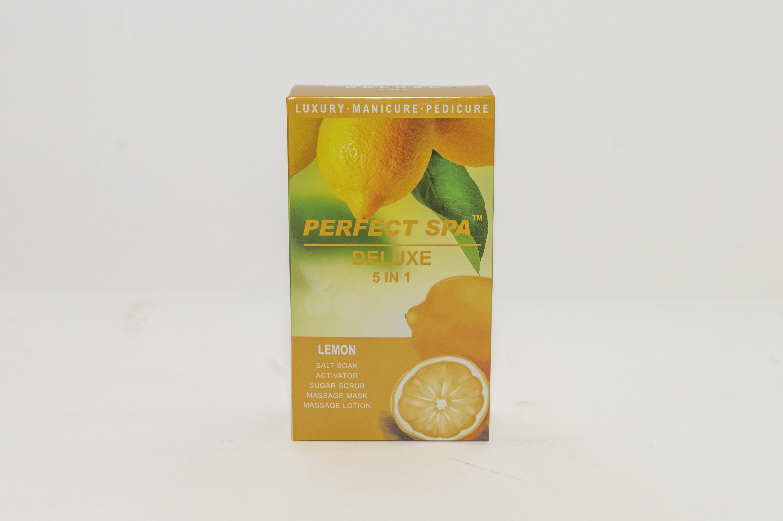Perfect Spa Deluxe Manicure Pedicure 5in1 Lemon 50packs case US Maxim